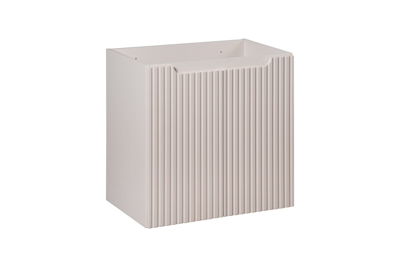 Set mobiler baie, dulap cu lavoar, 60 cm D Un Wik, Nova Cashmere White, Comad, MDF/PAL laminat, casmir mat — imaginea 4