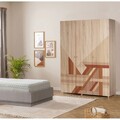 Dulap pentru haine, Vella, Lena 3 -910, 135x192x52 cm, PAL, Sonomo