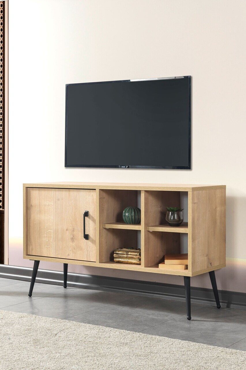 Comoda TV, Hanah Home, Şile 3108, 100x60x35 cm, PAL, Maro — imaginea 3