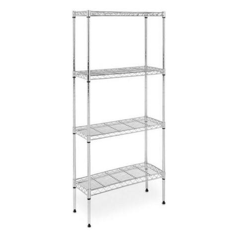 Organizator cu 4 rafturi Confortime, 60x30x150 cm, metal, argintiu Accesorii curatenie & organizare