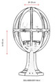 Lampa de exterior, Avonni, 685AVN1112, Plastic ABS, Negru
