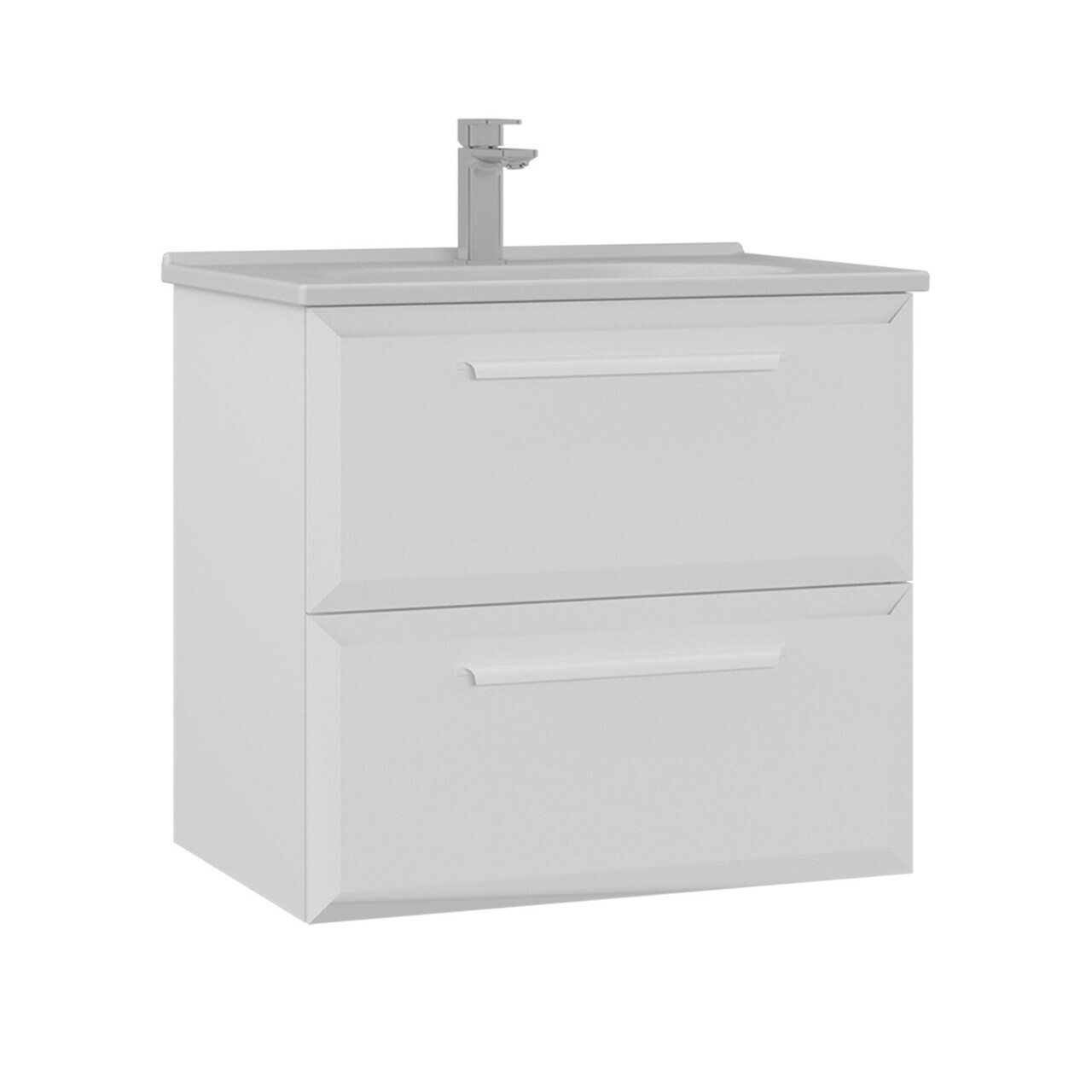 Dulap de baie cu chiuvetă, Hanah Home, Nuvola 65 v2, Alb — imaginea 4