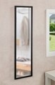 Oglinda suspendabila pe usa, Wenko, Arcadia, 30 x 120 cm, sticla/plastic, negru