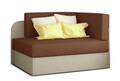 Canapea extensibila 2 locuri, ELTAP, Rosa, 104x75x60 cm, lemn/poliester, maro deschis/bej