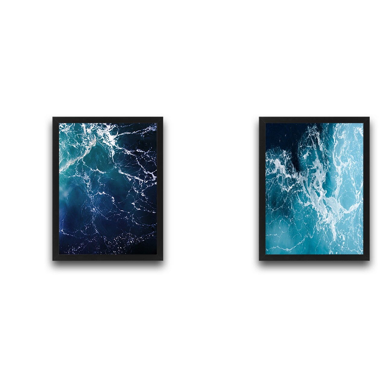 Set 2 tablouri decorative, Waves Set, PAL, Hartie, Multicolor - 1 | YEO