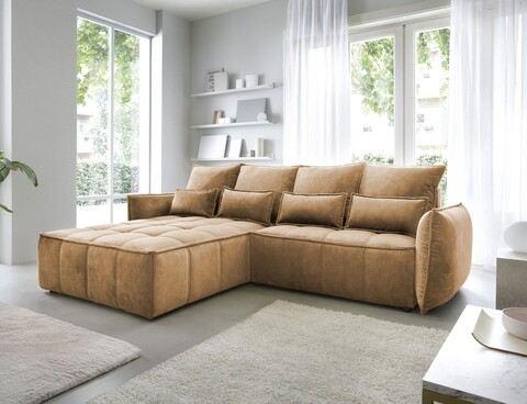 Coltar extensibil stanga 4 locuri ELTAP, LT-45TOS, Campo, 265x196x88 cm, lemn/poliester, mustar