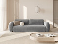 Canapea extensibila 3 locuri, Tonale, Cosmopolitan Design, 262x105x88 cm, catifea, gri inchis