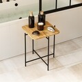 Masuta de cafea, Cerritos, Shb-005, 46x56x46 cm, Lemn, Negru / Natural