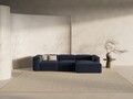 Coltar dreapta 3 locuri, Bergamo, Cosmopolitan Design, 304x152x70 cm, tesatura structurata, albastru navy