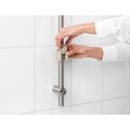 Suport baie cu montaj pe bara de dus, Brabantia, Caddy Soft Beige, 24.4x13.3x7.5 cm, polipropilena, bej