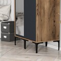 Dulap pentru haine, Hommy Craft, Kumsal RS, 80x47.5x201.4 cm, PAL, Nuc / Antracit