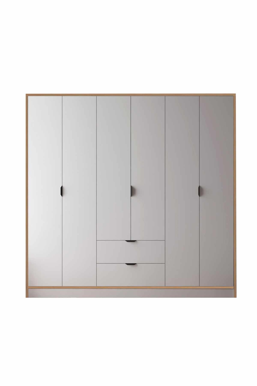 Dulap pentru haine, Hanah Home, Arden 6, 190x182x44 cm, Alb - view 8