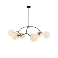 Lustra, Kromozom - 1021, Tatum, 90 x 90 x 69 cm, 6 x E27, 40W, alb/negru