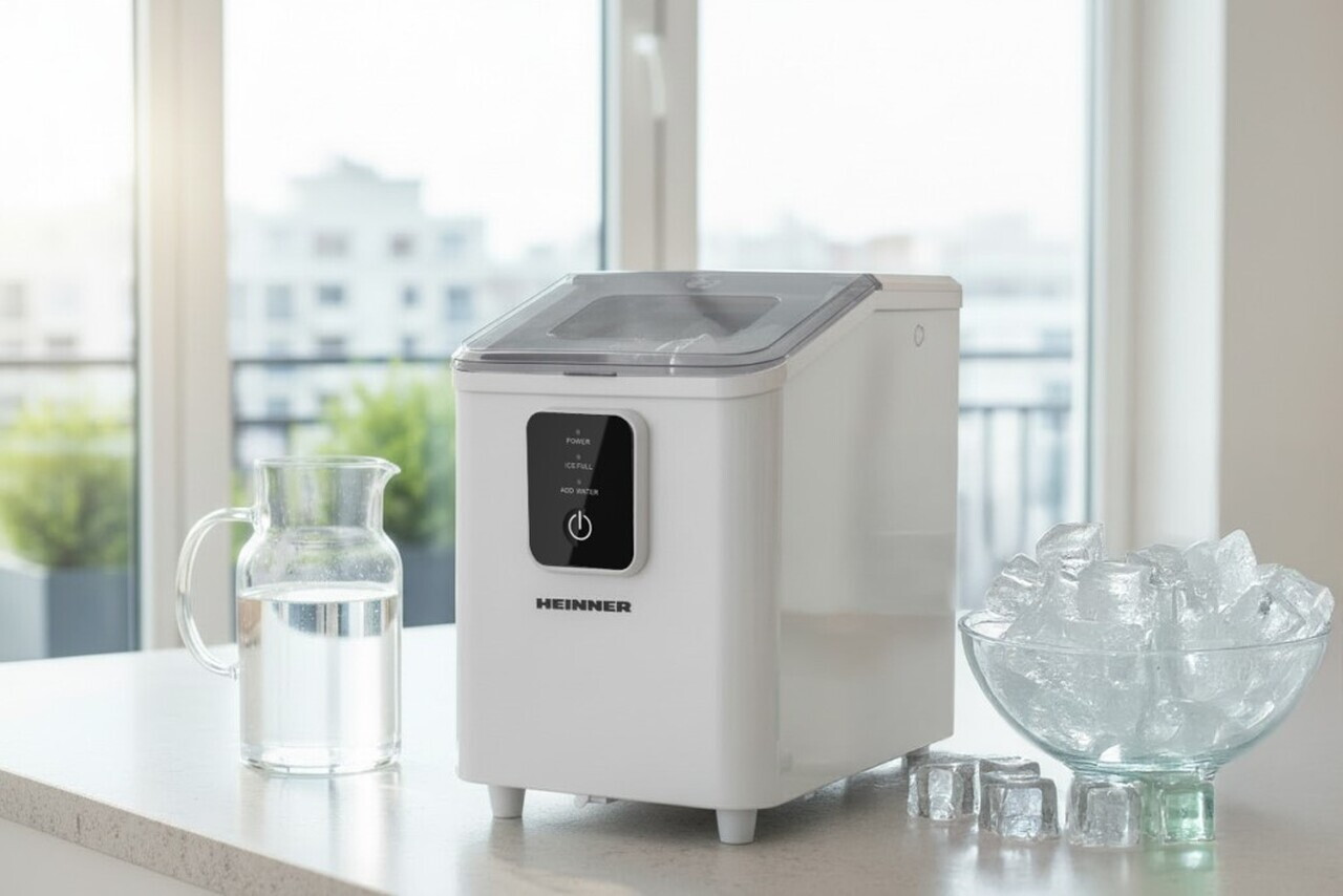 Masina pentru cuburi de gheata Frosty Breeze, Heinner, 120W, 0.8L, alb - view 2