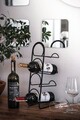 Suport pentru sticle de vin, Puqa Design, Hope, 21x12x43.5 cm, Metal, Negru