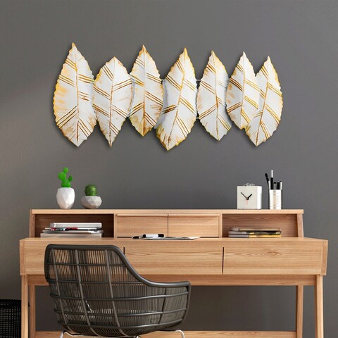 Decoratiune de perete, hornbeam 3, metal, dimensiune: 114 x 52 cm, multicolor