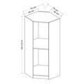 Dulap pentru haine, Minerva, Kale 1 Walnut, 74x210x52 cm, PAL, Maro