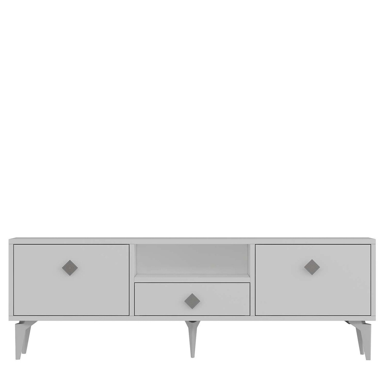 Comoda TV, Hanah Home, 1304-DROP-1, 140x49x30 cm, PAL , Alb / Argintiu - view 3