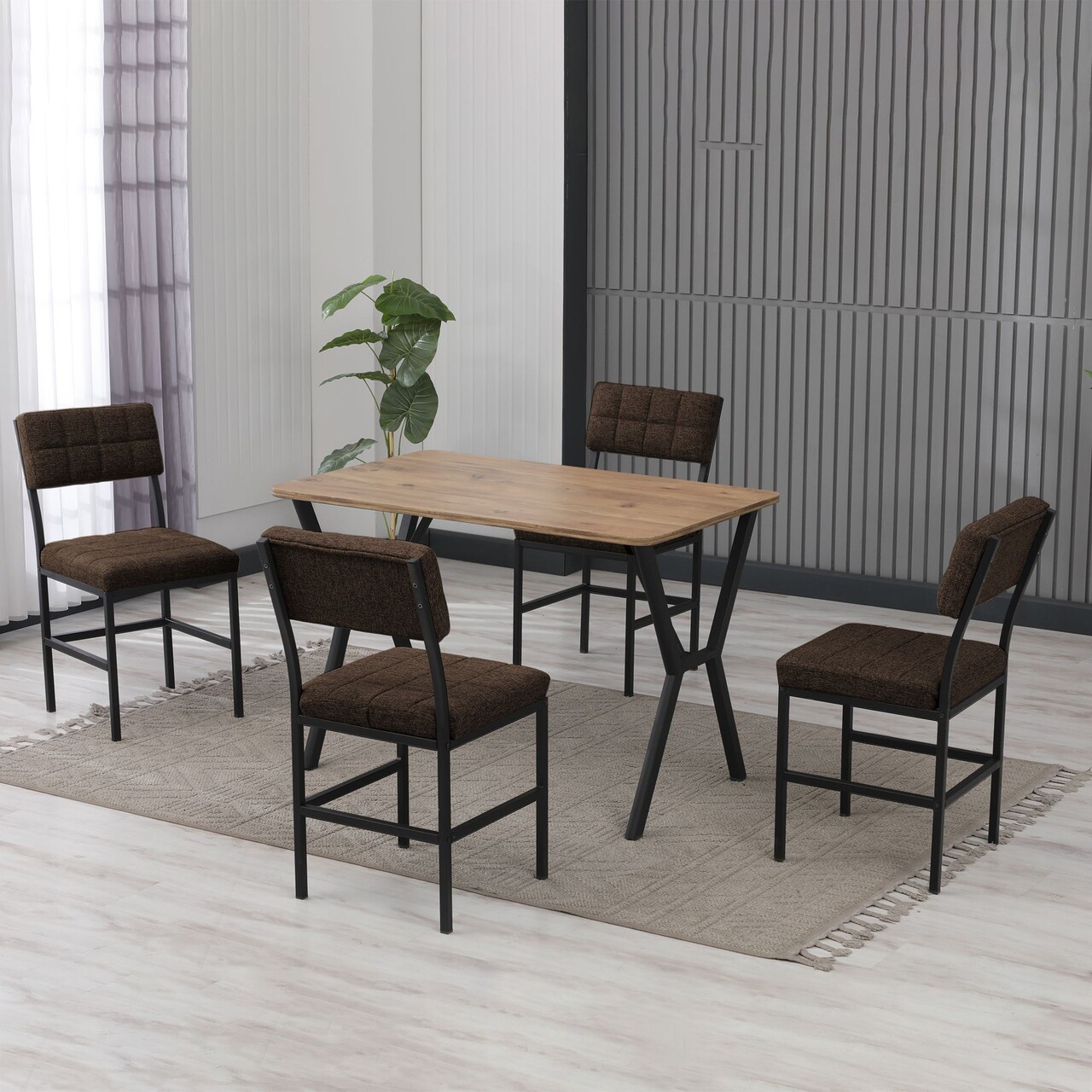 Set masa extensibila si scaune, Hanah Home, Dubai, Maro / Nuc - view 2