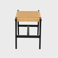 Scaunel Novum, Homla, 52x34x42 cm, lemn, negru/natur