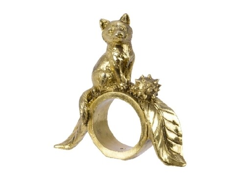 Inel pentru servetele Fox, Decoris, poliamida, auriu