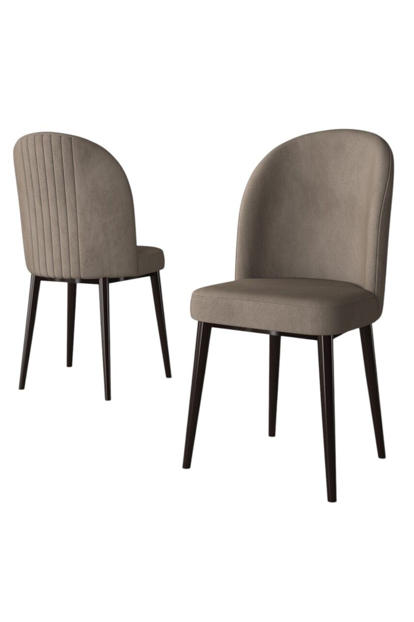 Set scaune 2 piese, Hanah Home, Aste, Cappuccino/Maro — imaginea 2