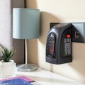 Mini-Radiator portabil cu stecher Heatpod, InnovaGoods, 400 W, 16 x 8.5 x 12.5 cm, negru