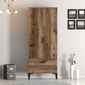 Dulap pentru haine, Hommy Craft, Kumsal T, 80x47.5x201.4 cm, PAL, Maro