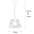 Lustra, Jutini - MR - 784, Alby, 30 x 116 cm, 1 x E27, 40W, negru