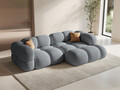 Coltar dreapta 3 locuri, Loretto, Cosmopolitan Design, 250x147x68 cm, tesatura structurata, gri