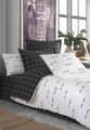Lenjerie de pat dubla King Quilt (BL) Wimper - White, Mijolnir, 3 piese, 240x220 cm, bumbac ranforce, multicolor