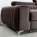 Coltar extensibil dreapta 3 locuri ELTAP, RT-22VE, Grayson, 278x205x92 cm, lemn/poliester, maro
