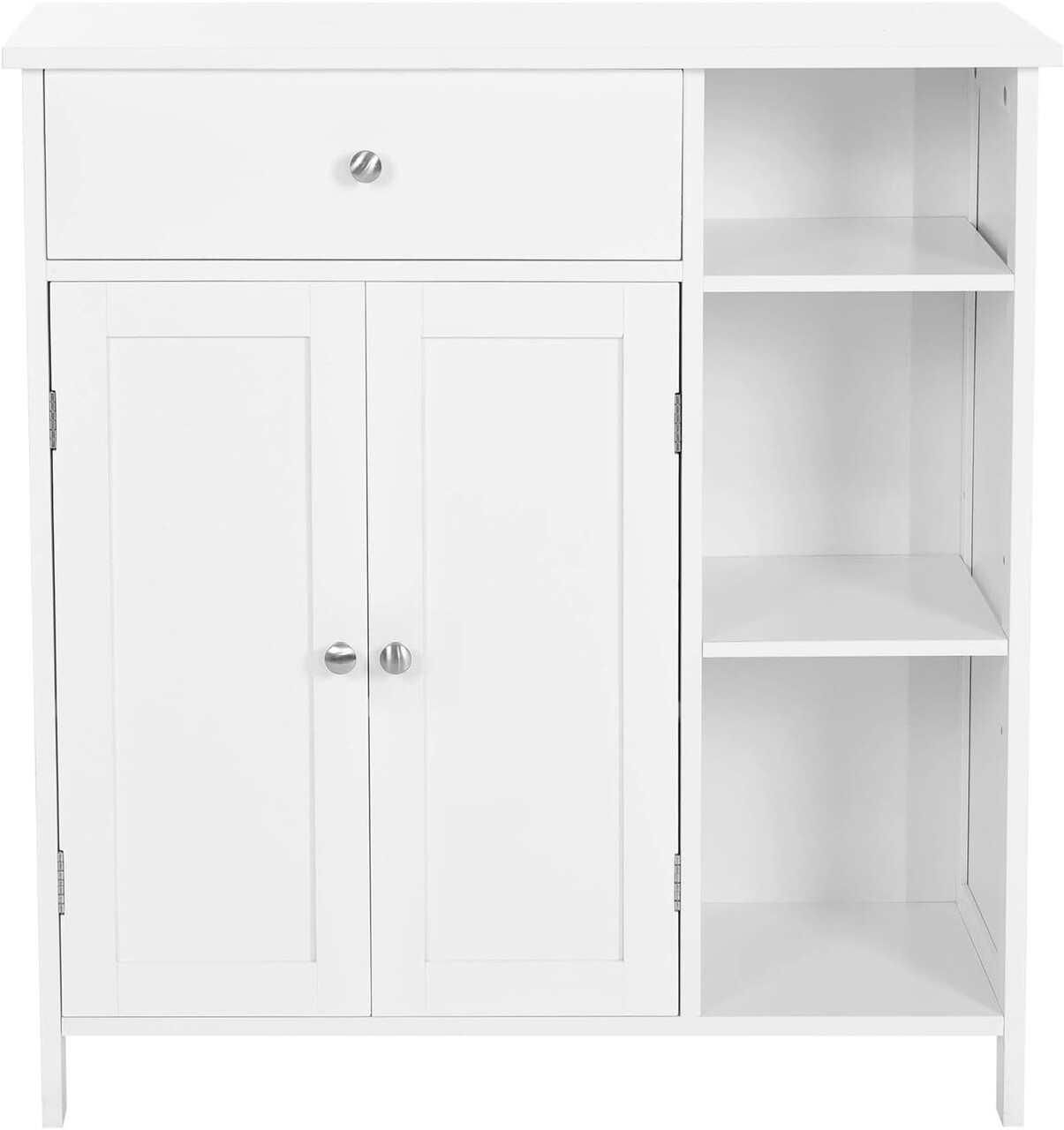 Dulap pentru baie, Scandinavian Style, Vasagle, 75x30x80 cm, MDF, alb mat