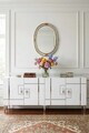 Consola, Hanah Home, Ilay 180, 180x75x32 cm, Alb / Argintiu