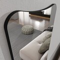 Oglinda Cheval, Siam, Vitros, 55x150x2.2 cm, MDF , Transparent/Negru