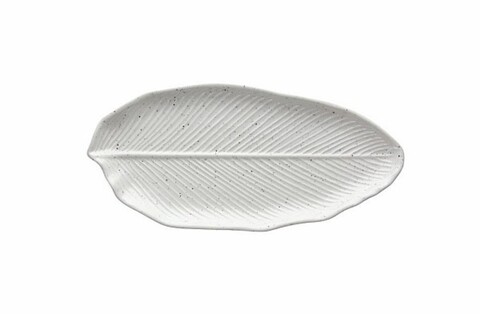 Platou servire, tognana, leaf, 36 x 17 x 3 cm, portelan, alb