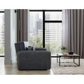 Canapea extensibila 3 locuri, ELTAP, Laine, 155x105x75 cm, lemn/poliester, gri