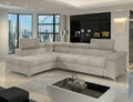 Coltar extensibil stanga 4 locuri ELTAP, LT-18TOU, Eridano, 275x202x88 cm, lemn/poliester, bej inchis