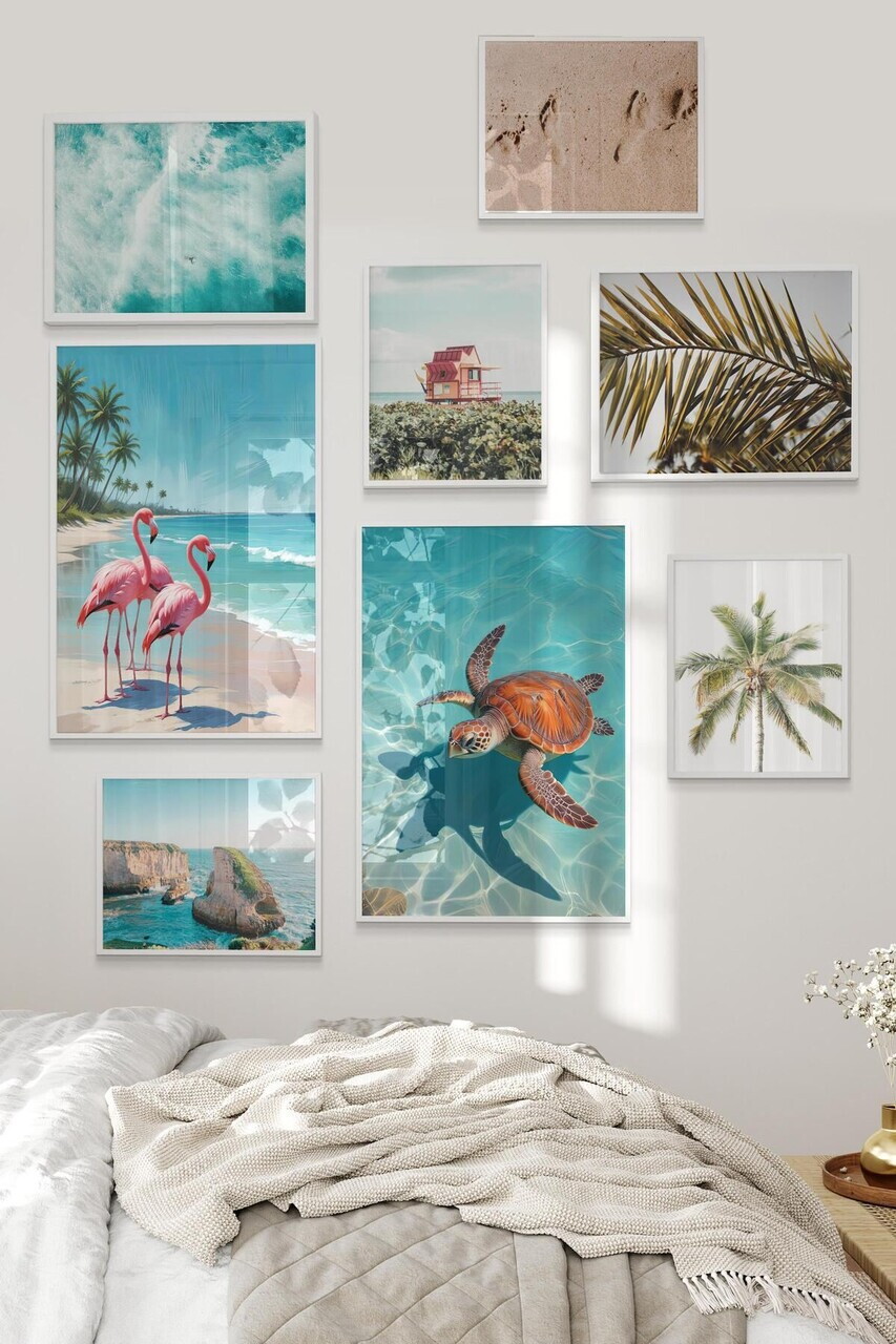 Tablou decorativ, Çgs-049-White-Kck, Lemn masiv, Față: 100% PVC STICLĂ, Multicolor - view 2