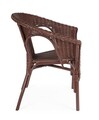 Scaun pentru gradina Alliss, Bizzotto, 58x61x74 cm, ratan/rachita, rosu ruby