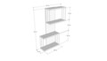 Raft de perete, Kalune Design, Destan, 65x96x19 cm, Pin