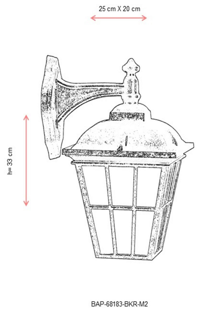 Lampa de exterior, Avonni, 685AVN1214, Plastic ABS, Maro