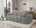 Canapea extensibila 3 locuri ELTAP, Cotonn, 256x119x105 cm, lemn/poliester, gri deschis