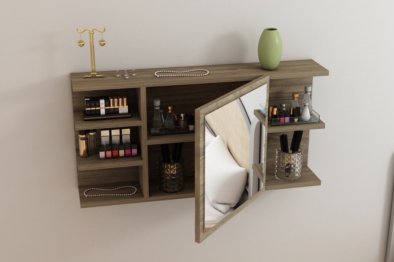 Dulap de machiaj, Coraline, Marta, 90x45x18 cm, PAL, Maro - 2 | YEO