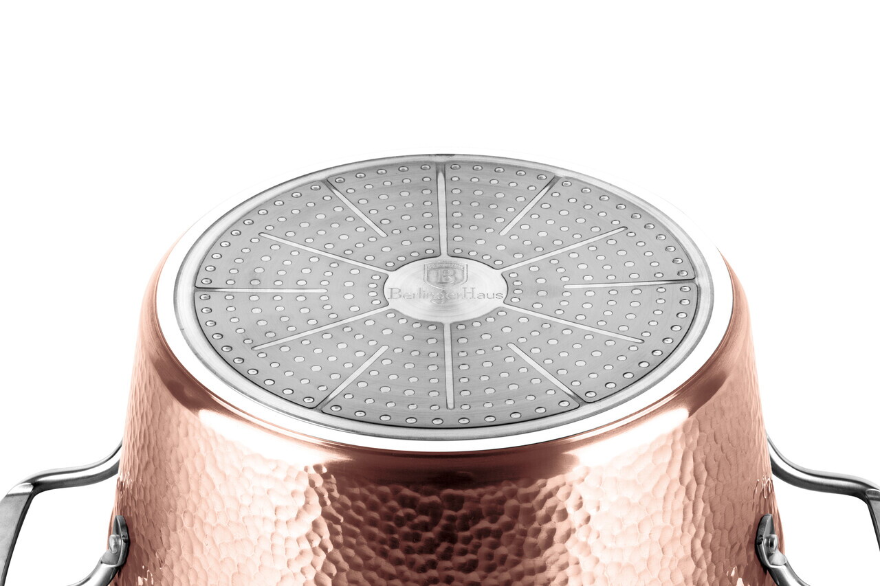 Oala cu capac Berlinger Haus, Hammered Copper, 24 cm, 4.1 L, aluminiu forjat, cupru - view 7