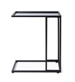 Masuta de cafea Niklas, Bizzotto, 48x30x60 cm, otel/sticla, negru