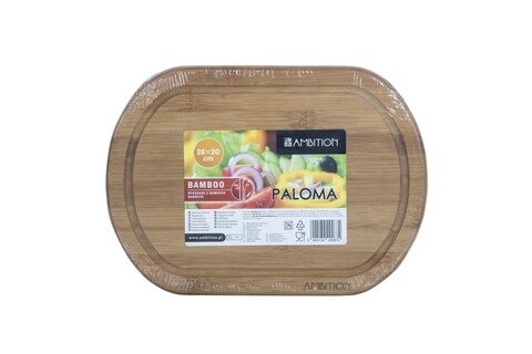 Tocator din bambus paloma oval, ambition, 28x20 cm