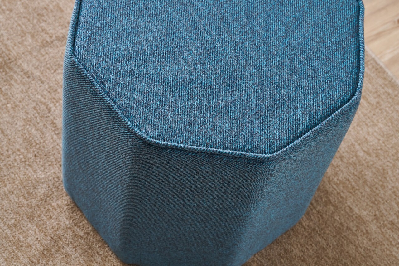 Taburet, Atelier del Sofa, 825BLC5162, Lemn, Albastru - view 3