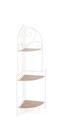 Etajera de colt pliabila Guenda, Bizzotto, 49x33x126 cm, otel/MDF, alb