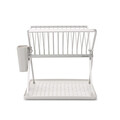 Scurgator de vase cu suport tacamuri, pliabil, Brabantia, SinkSide, 37x33x31.5 cm, aluminiu, gri deschis